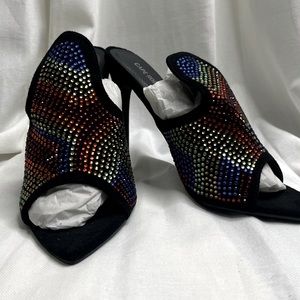 Rhinestones Colorful Pointed Toe Heels
